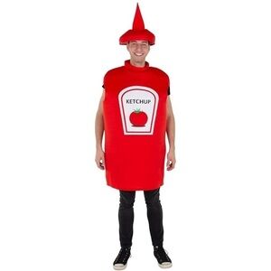 DRESS UP AMERICA Ketchup Bottle Halloween Costume Tomato Ketchup Unisex Adult